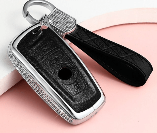 Fits Your BMW Car Key Crystal Bling Cover - Pink, Black - ICY Couture