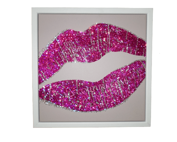 FOREVER KISS | Your Own Kiss Print Crystallized Wall Art - ICY Couture