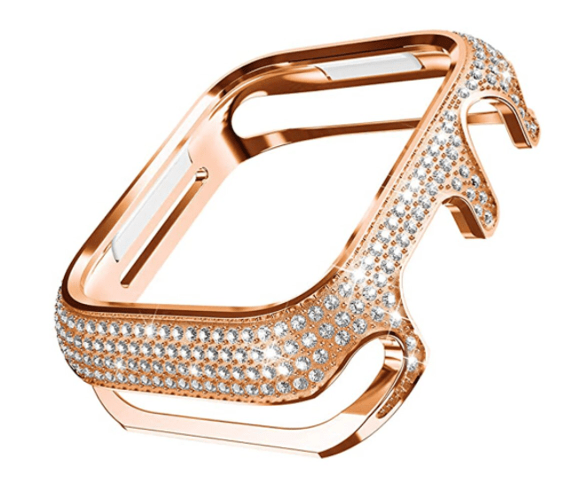 Fully Crystallized Cover for Apple iWatch: Rose Gold, Silver, Black - 38mm to 45mm. - ICY Couture