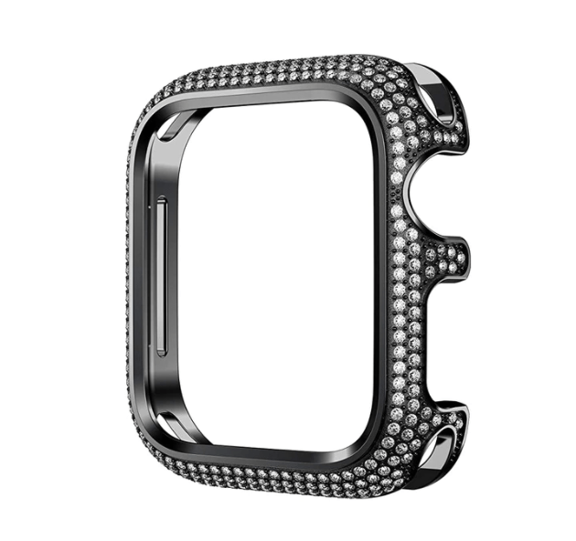 Fully Crystallized Cover for Apple iWatch: Rose Gold, Silver, Black - 38mm to 45mm. - ICY Couture