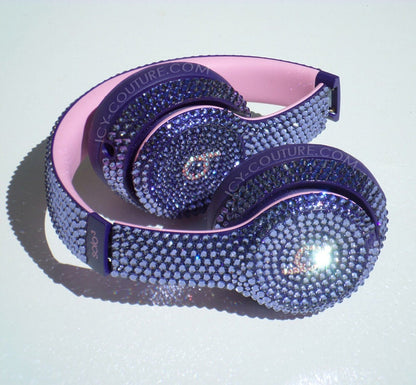 Lavender Tanzanite Bedazzled Bling Beats Headphones custom crystallized with Swarovski Crystals or Premium Glass Rhinestones | ICY Couture