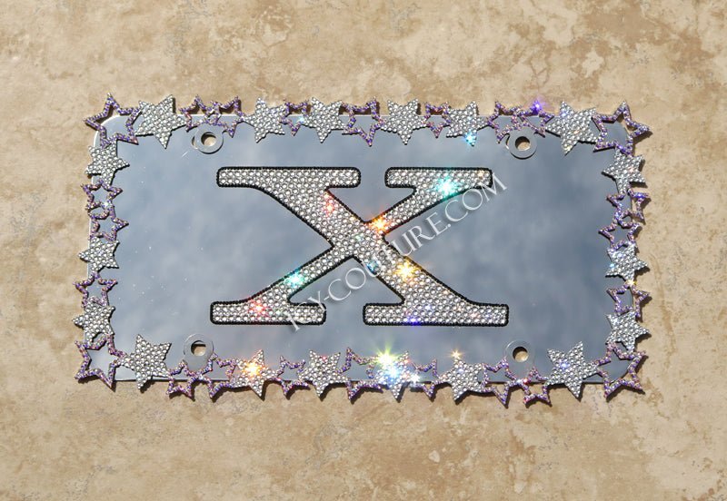 CUSTOM NAME, INITIALS or SHORT MESSAGE Crystallized License Plate - ICY Couture
