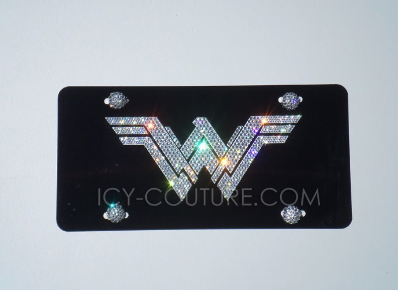 CUSTOM NAME, INITIALS or SHORT MESSAGE Crystallized License Plate - ICY Couture