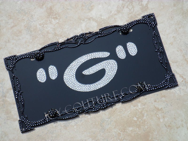CUSTOM NAME, INITIALS or SHORT MESSAGE Crystallized License Plate - ICY Couture