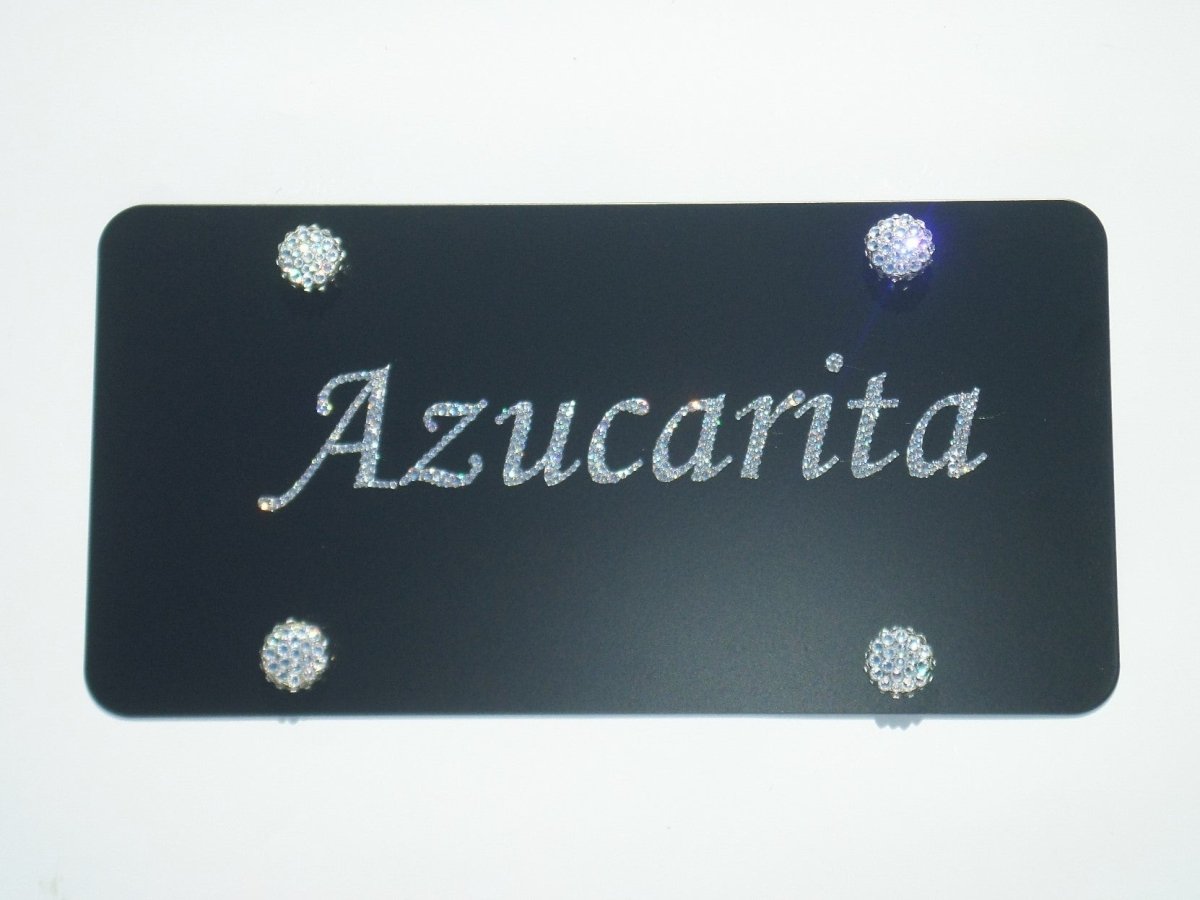 CUSTOM NAME, INITIALS or SHORT MESSAGE Crystallized License Plate - ICY Couture