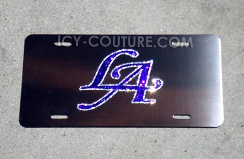 CUSTOM NAME, INITIALS or SHORT MESSAGE Crystallized License Plate - ICY Couture