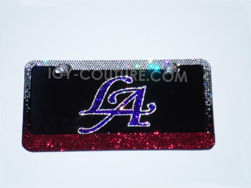 CUSTOM NAME, INITIALS or SHORT MESSAGE Crystallized License Plate - ICY Couture