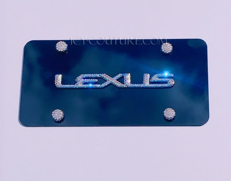 CUSTOM NAME, INITIALS or SHORT MESSAGE Crystallized License Plate - ICY Couture