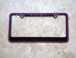 OUTLINED - 2 COLOR CUSTOM BLING SWAROVSKI LICENSE PLATE FRAMES CRYSTALLIZED BY ICY COUTURE