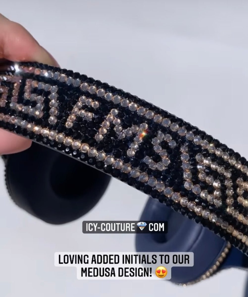 Custom name Bedazzled Bling Beats Headphones Crystallized with Swarovski crystals or premium glass rhinestones by ICY Couture.