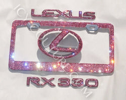 Pink Bling Crystal License Plate Frame: Light Rose, Rose or Fuschia - ICY Couture