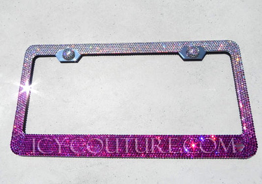 'Pink Ombre' Crystal License Plate Frame - ICY Couture