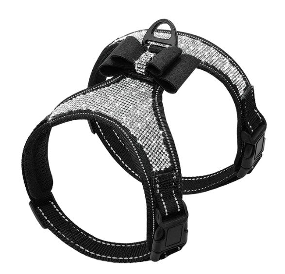 Reflective Rhinestone Dog Harness with Bling. - ICY Couture