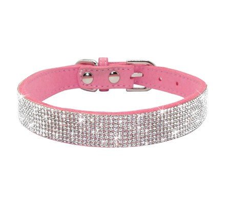 Rhinestone Bling Collar - Barbie Pink - ICY Couture