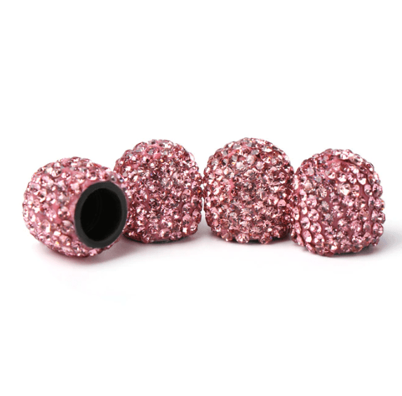 Rhinestone Bling Wheel Valve Cover Cap Set - 4pcs - ICY Couture