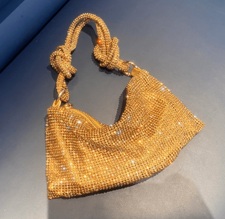 Rhinestone Evening Purse: Silver, Gold, Pink, Black. - ICY Couture