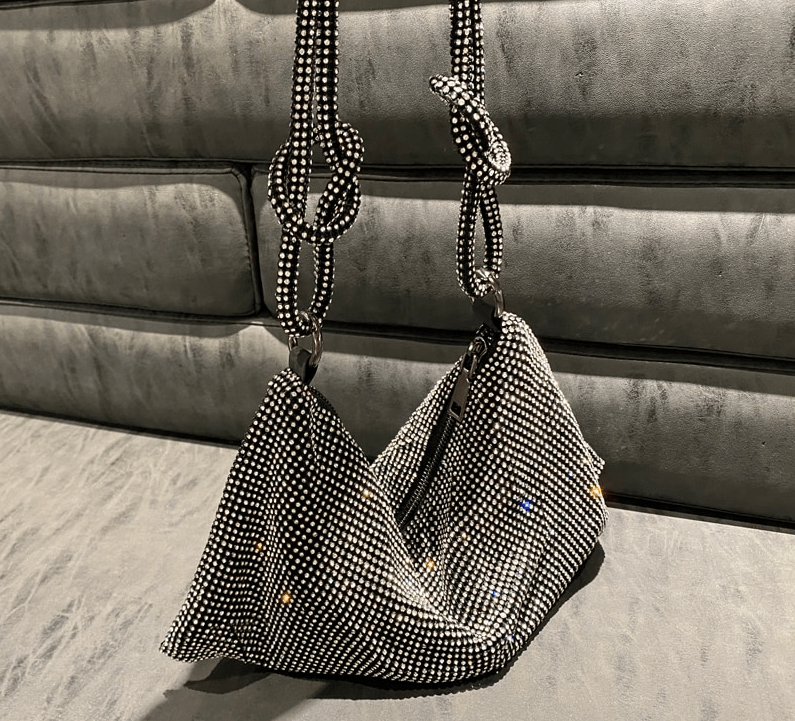 Rhinestone Evening Purse: Silver, Gold, Pink, Black. - ICY Couture