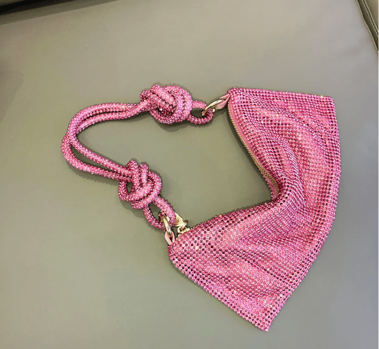 Rhinestone Evening Purse: Silver, Gold, Pink, Black. - ICY Couture