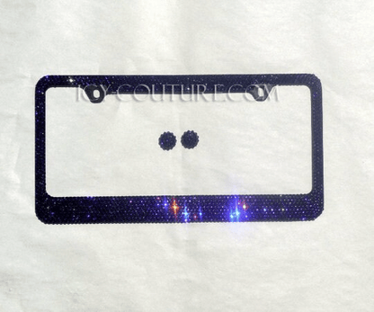 Purple Bling  Swarovski Crystals License Plate Frame, Crystallized by ICY Couture