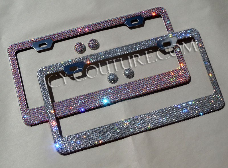 SINGLE COLOR Crystal License Plate Frame - ICY Couture