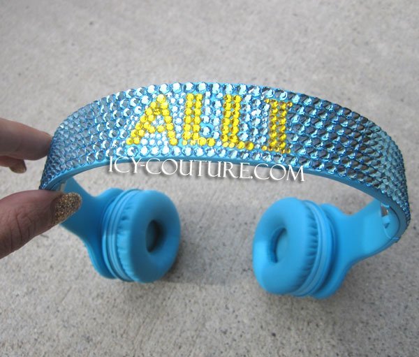 SOLID COLOR Crystallized Headphones. - ICY Couture