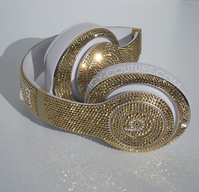 24K Gold Beats Studio Wireless Crystallized by ICY Couture with Swarovski Crystals 