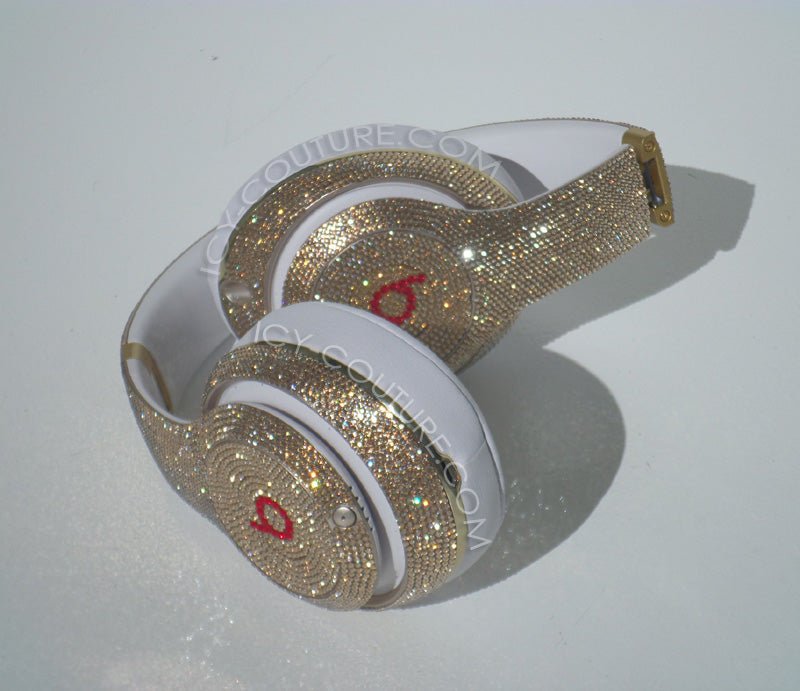 Golden Shadow Bedazzled Bling Beats Headphones custom crystallized with Swarovski Crystals or Premium Glass Rhinestones | ICY Couture