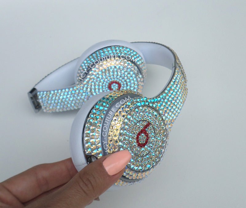 Crystal Shimmer Bedazzled Bling Beats Headphones custom crystallized with Swarovski Crystals | ICY Couture