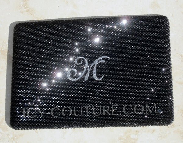 ICY Couture Jet Black Laptop Cover bedazzled with Swarovski Crystals
