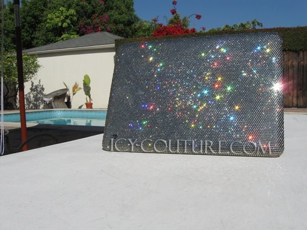 ICY Couture Black Diamond Laptop Cover Custom Bedazzled with Swarovski Crystals for Khloe Kardashian