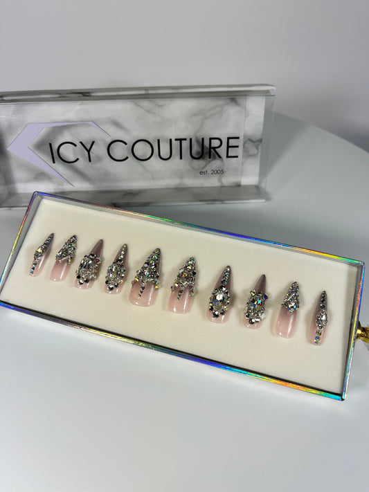"Starlight" ICY Press-On Nails: Long Stiletto. - ICY Couture