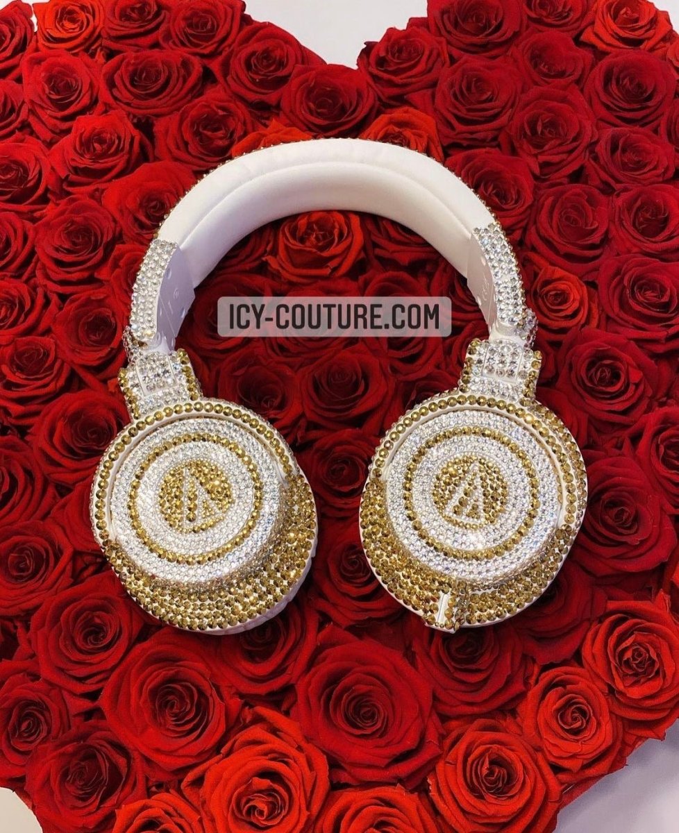 CUSTOM SYMBOL or INITIALS Crystal Headphones Designs. - ICY Couture