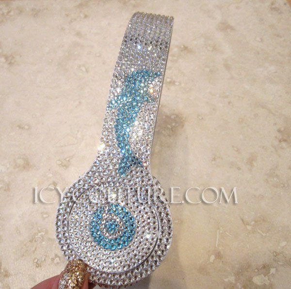 CUSTOM SYMBOL or INITIALS Crystal Headphones Designs. - ICY Couture